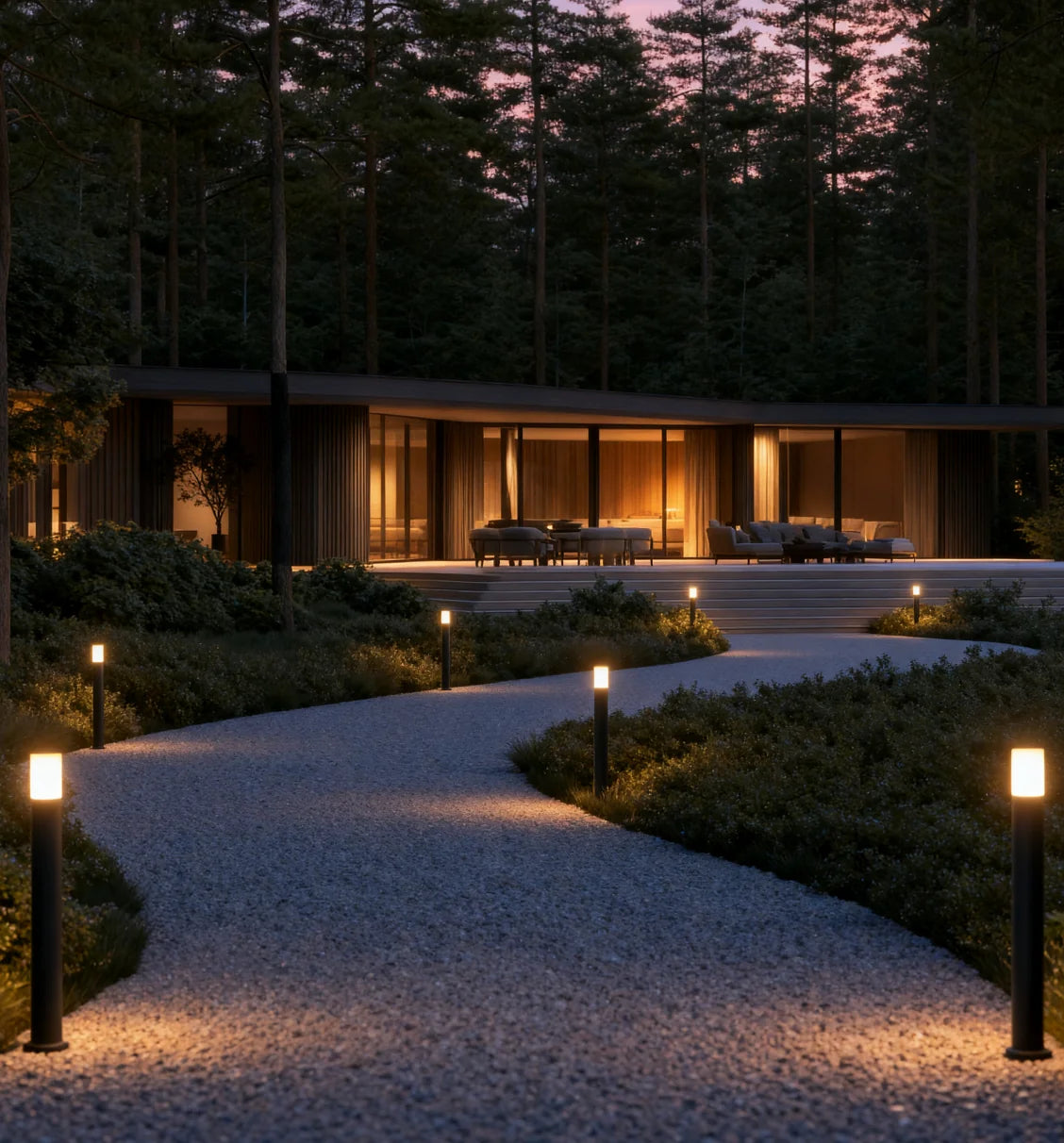 Orientamento sicuro con una luce di stile