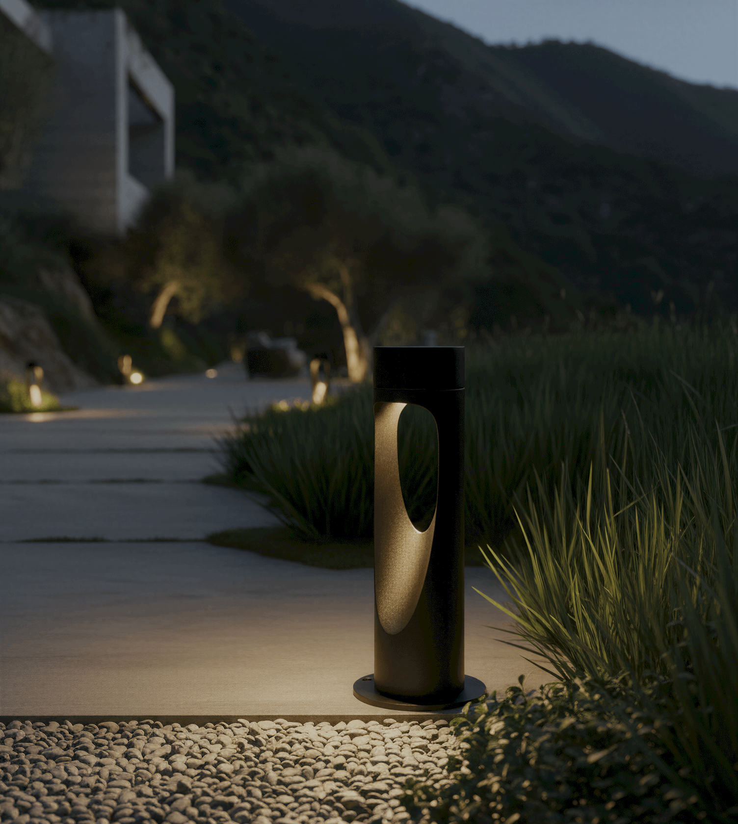 Illuminazione esterna elegante e di carattere